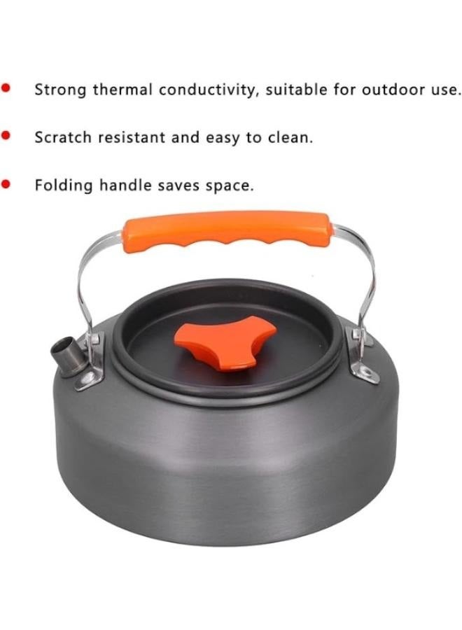 Outdoor Hiking Kettle 1.1L Portable Aluminium Alloy Teapot Coffee Pot Outdoor Camping Supplies - Image 4
