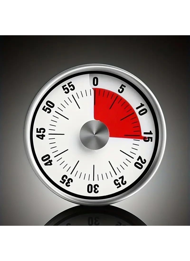 DD RETAILS DD Retails Multipurpose Mechanical Timer with Magnet || Stainless Steel 60 Minute Visual Countdown Timer || Kitchen Timer for Teaching, Meeting, Cooking, Game (Multicolor) (Timer) 