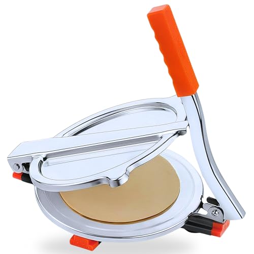 BLLUEX Stainless Steel Puri Maker New Press Machine for Home and Kitchen for Making Papad khakhra poori roti and Many More Manual Hand Press with Handle (Pack of 1) (Extra Large) - Image 1