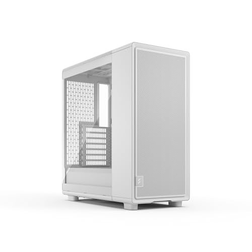 Fractal Design Epoch White - Tempered Glass Clear Tint - High Airflow PC Gaming Case - Mesh Front Panel - Three Momentum 12 Fans Included - Spacious Interior - ATX/mATX/ITX Support - Image 1