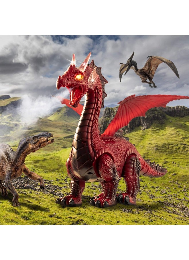 Discovery Kids Discovery Kids RC Dragon Smoke, Large Dinosaur Toy w/Actual Smoke Breath, Wing-Flapping, Roaring, Light-Up, Realistic Sound, Easy to Use Remote Control, Fire Mist, Fun Robot Birthday  - Image 2