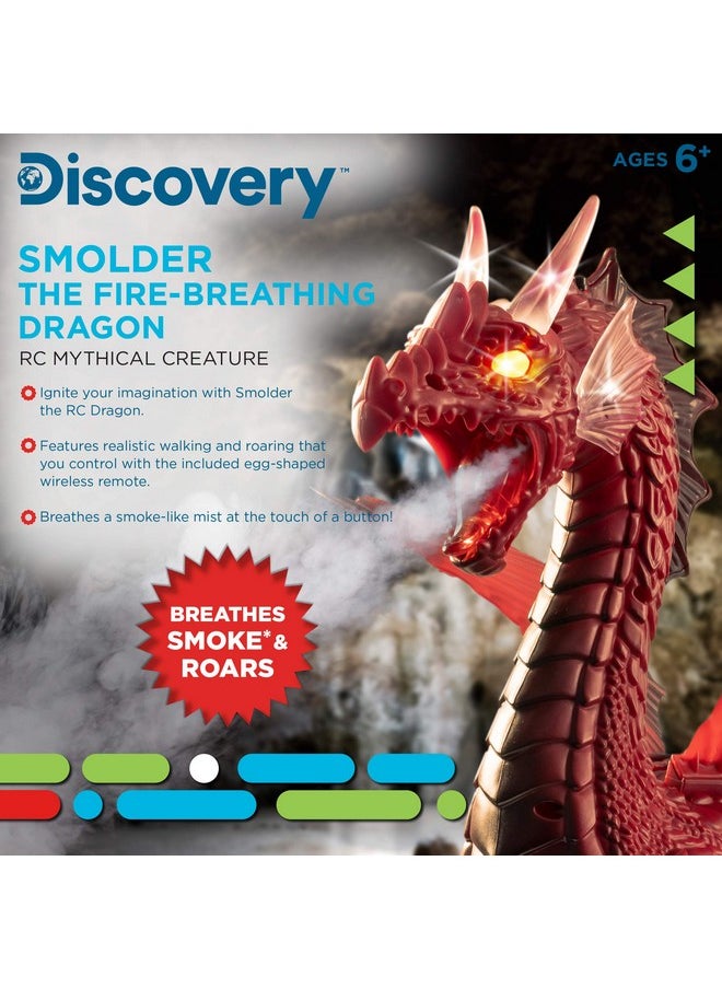 Discovery Kids Discovery Kids RC Dragon Smoke, Large Dinosaur Toy w/Actual Smoke Breath, Wing-Flapping, Roaring, Light-Up, Realistic Sound, Easy to Use Remote Control, Fire Mist, Fun Robot Birthday  - Image 3