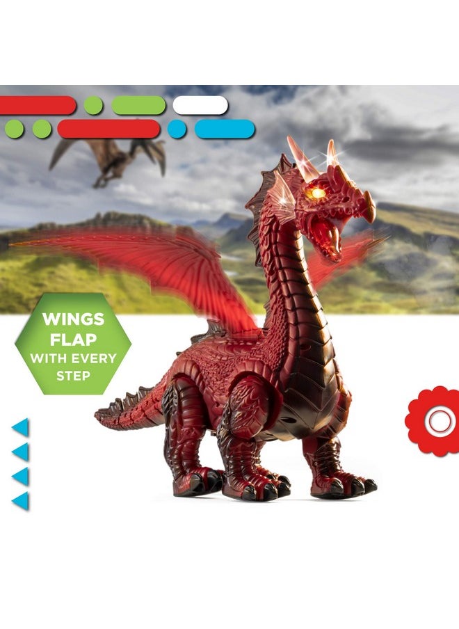 Discovery Kids Discovery Kids RC Dragon Smoke, Large Dinosaur Toy w/Actual Smoke Breath, Wing-Flapping, Roaring, Light-Up, Realistic Sound, Easy to Use Remote Control, Fire Mist, Fun Robot Birthday  - Image 4