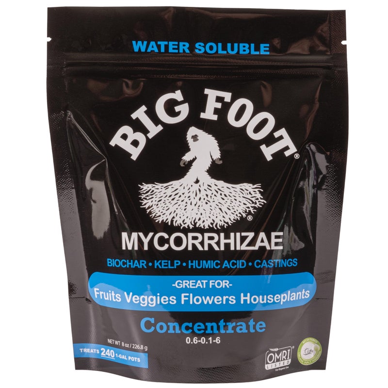 Big Foot Mycorrhizae for Plants, Potted Plants and Gardens - Concentrate Fully Dissolves in Water, Year Round Organic Fertilizer for Root Growth and Healthy Soil - 8 Ounces of Mycorrhizal Inoculant - Image 1