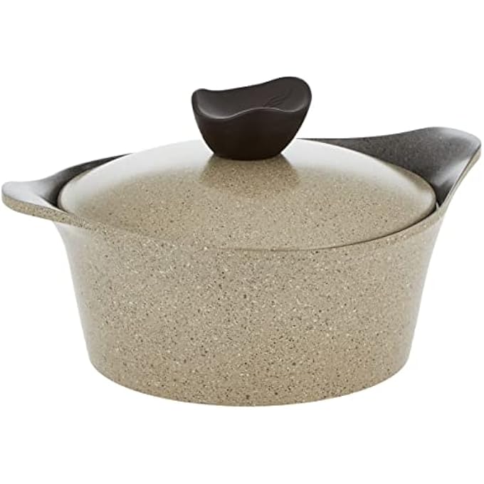 rayihni AeniCooking Pot26CmWith Integrated HandleWith LidWarm Marble Color - Image 1
