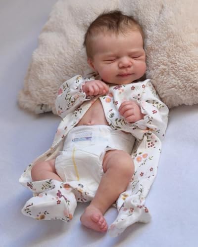 Zero Pam Realistic Reborn Baby Dolls Girls with Hair Lifelike 18 Inch 45 CM Full Body Soft Vinyl Newborn Sleeping Toddler Girl Anatomically Correct Baby Dolls That Look Real Life Size Toys for Kids - Image 1