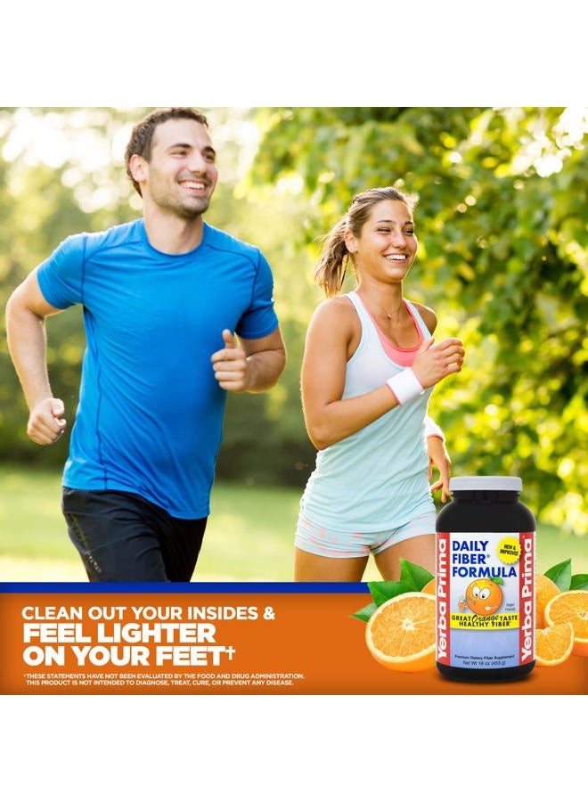 Yerba Prima Daily Fiber Formula 16 oz (Pack of 2) - Premium Dietary Fiber Supplement, Non-GMO, Gluten Free, Made in The USA, Orange Flavor - Image 5