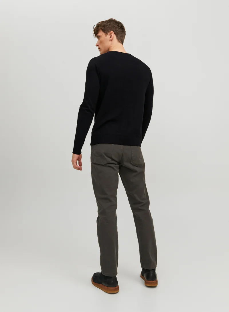 JACK & JONES Knitted Crew Neck Long Sleeve Sweater