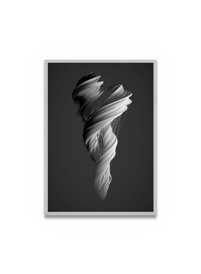 Marktna Canvas Wall Art For Wall Decoration, Modern Design, With A Hollow Silver Frame Size 120x80cm One Piece - Image 2