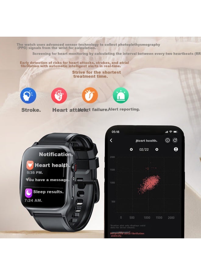 Kpep [medical Flagship] 4g Sim Card Adult Blood Pressure And Oxygen Health Monitoring Remote Care Gps Anti-lost Fall Sos Alarm Smarch For Parents And Elderly - Image 3