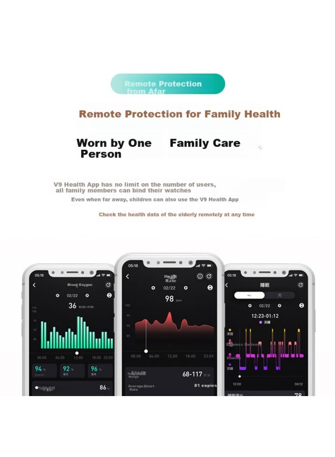 Kpep [medical Flagship] 4g Sim Card Adult Blood Pressure And Oxygen Health Monitoring Remote Care Gps Anti-lost Fall Sos Alarm Smarch For Parents And Elderly - Image 5