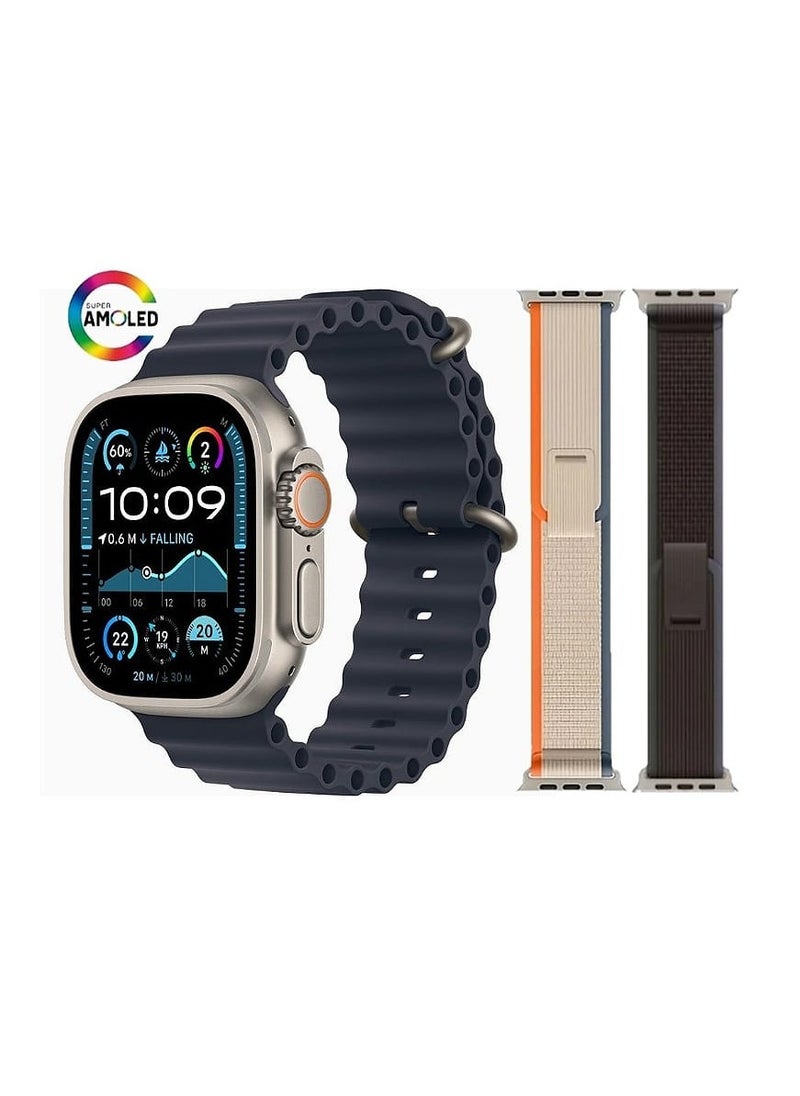 2024 HK9 Ultra 2 MAX AMOLED  Smart Watch OpenAl's New ChatGPT Wearfit GPT 2.0 Application Market Live Photo Preview TWS Wireless Headphones Local Album Wrist Ebook 3D Visual Action With 2 Extra Strap