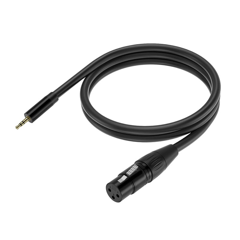 Yinker Global upgraded economical craftsmanship 3.5mm to XLR Female Microphone Cable, 5ft 1/8 Inch TRS to XLR Female 3 Pin Microphone Cable Mic Cord Balanced Stereo Fine polished finish - Image 1
