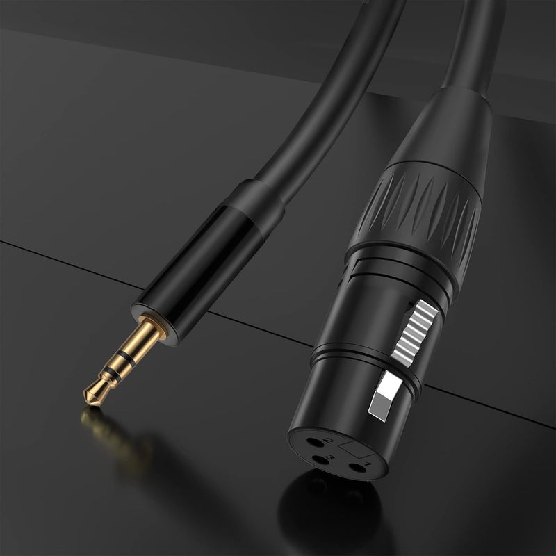 Yinker Global upgraded economical craftsmanship 3.5mm to XLR Female Microphone Cable, 5ft 1/8 Inch TRS to XLR Female 3 Pin Microphone Cable Mic Cord Balanced Stereo Fine polished finish - Image 2
