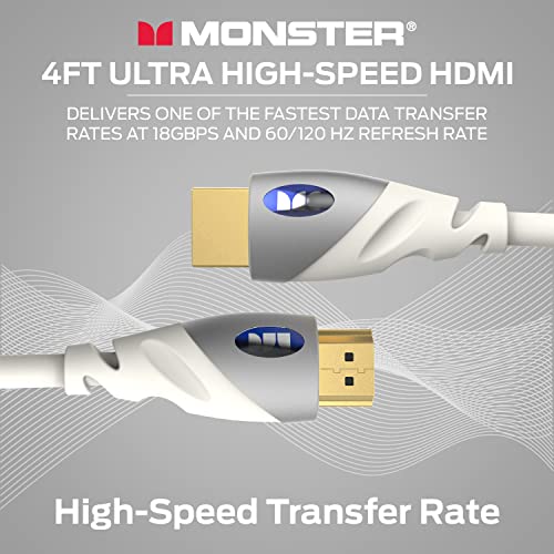 Monster HDMI Cable 4k Ultra HD with Ethernet - Corrosion-Resistant 24k Rose Gold Contacts and V-Grip Connection - HDMI Cable for PS3 and Computer Monitor - 6 FT - Image 2