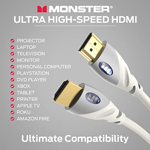 Monster HDMI Cable 4k Ultra HD with Ethernet - Corrosion-Resistant 24k Rose Gold Contacts and V-Grip Connection - HDMI Cable for PS3 and Computer Monitor - 6 FT - Image 4