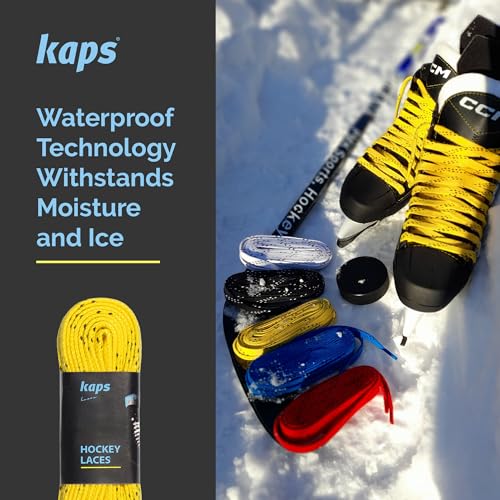 Kaps Polyester Waterproof Skate Laces – Exceptional Tensile Strength 190 daN – Water Resistant – For Ice Hockey Skates - Red & Black - 108inch - Image 4