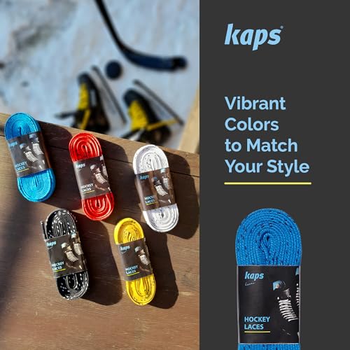 Kaps Polyester Waterproof Skate Laces – Exceptional Tensile Strength 190 daN – Water Resistant – For Ice Hockey Skates - Red & Black - 108inch - Image 5
