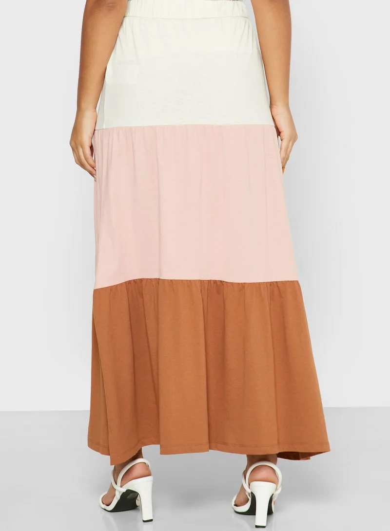 Jacqueline de Yong Colorblock Skirt