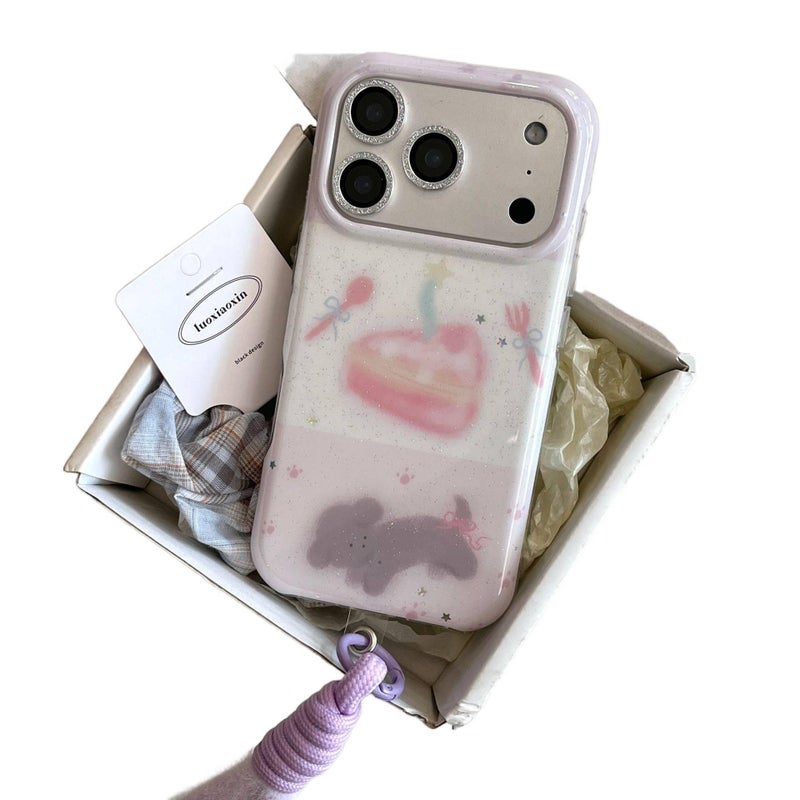 Protective Case | Single Shell | PC | Drop Protection | Blended Cake Dog Pattern | Shockproof Cover for iPhone 15 / 15 Plus / 15 Pro / 15 Pro Max - Image 5