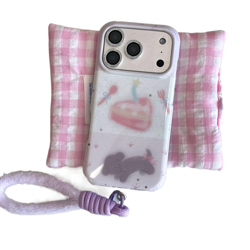 Protective Case | Single Shell | PC | Drop Protection | Blended Cake Dog Pattern | Shockproof Cover for iPhone 15 / 15 Plus / 15 Pro / 15 Pro Max - Image 2