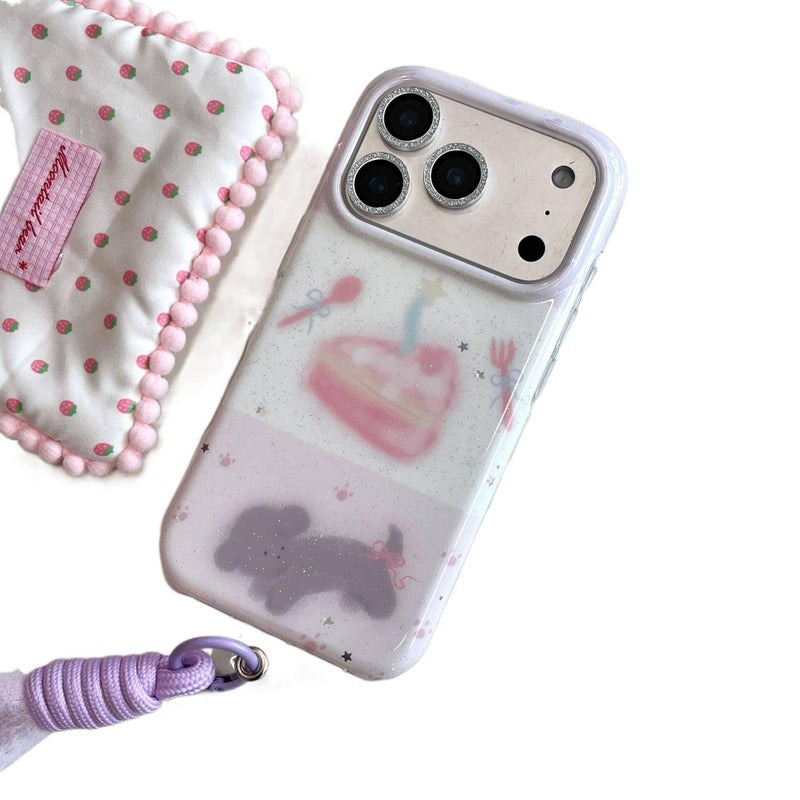 Protective Case | Single Shell | PC | Drop Protection | Blended Cake Dog Pattern | Shockproof Cover for iPhone 15 / 15 Plus / 15 Pro / 15 Pro Max - Image 4