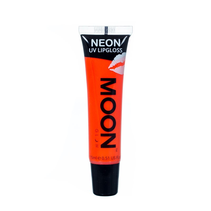 Moon Glow Blacklight Neon Lip Gloss 15ml Orange Tangarine Scented and glows brightly under UVBlacklight