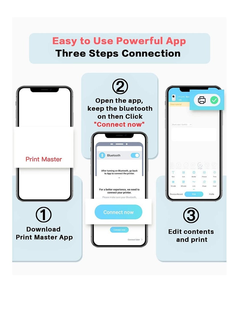 Zikra Compatible with Phomemo D30 Adhesive Nebula/Galaxy Series Pattern Paper, 3/8"*1 1/2"(12mm X 40mm), 160 Labels/Roll, For D30 Label Maker Machine, 3 Rolls - Image 4
