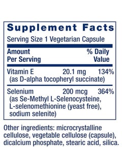 Life Extension Super Selenium Complex & Vitamin E, 200 mcg, 100 Vegetarian Capsules  - Image 3