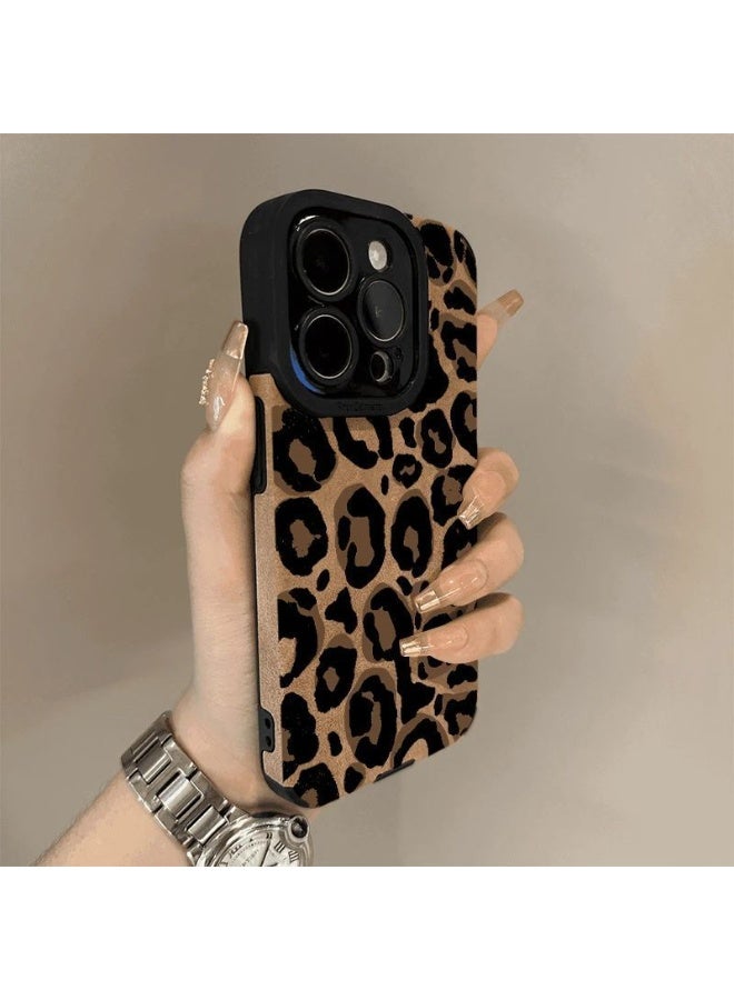 NIBEMINENT Puppy Fur Protective TPU Case Cover For iPhone 15 Plus, Brown