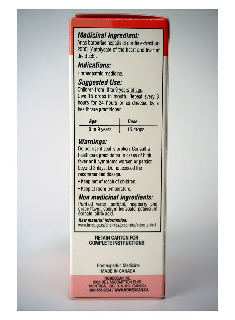 Kids 0-9 Flu Buster Oral Solution 25ml – Raspberry Flavor - Image 1