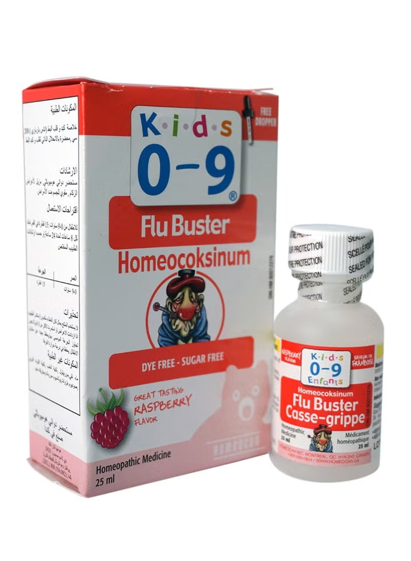 Kids 0-9 Flu Buster Oral Solution 25ml – Raspberry Flavor - Image 5