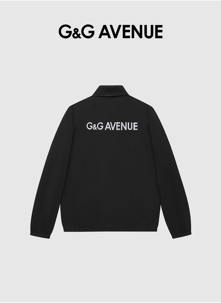 G&G AVENUE Spring and autumn Men's front zippered golf jacket Oversized casual high neck jacket with pockets for fashionable office  - Image 3