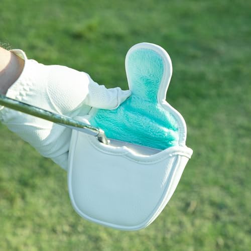 BAIRBRE Golf Putter Covers Mallet Putter Headcover Blade Putter Cover Golf Club Covers with with Magnetic for Most Brand (Mallet Putter 1/White) - Image 5