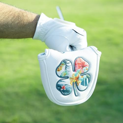 BAIRBRE Golf Putter Covers Mallet Putter Headcover Blade Putter Cover Golf Club Covers with with Magnetic for Most Brand (Mallet Putter 1/White) - Image 4
