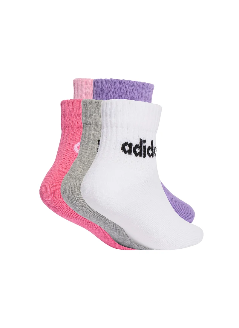 Adidas Kids 5 Pack Ankel Linear Socks