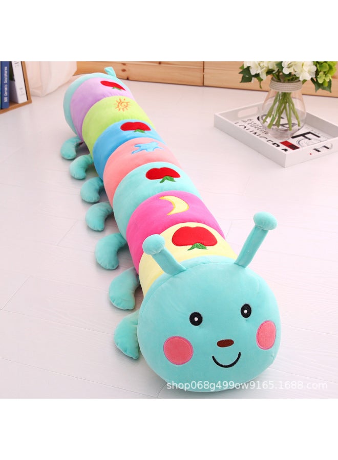 Cute Caterpillar Doll Plush Toy Lying Pillow Pregnant Women Clip Leg Long Pillow Animal Birthday Gift Doll-Color:Pink-Height:110cm