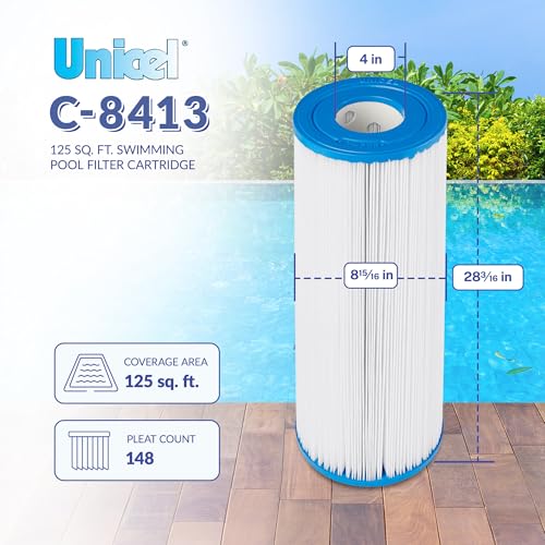 Unicel C-8413 125 Square Foot Media Replacement Pool Filter Cartridge with 148 Pleats, Compatible with Sta-Rite and Waterway - Image 2