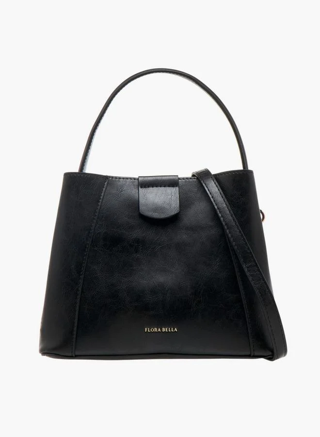 Textured Tote Bag with Zip Closure