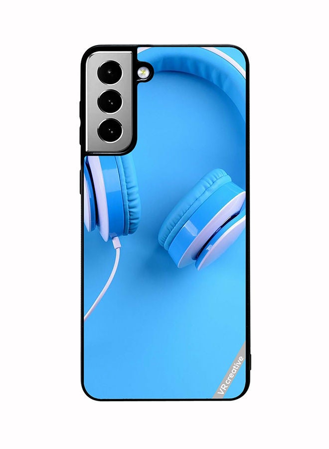 VR CREATIVE Protective Case Cover For Samsung Galaxy S21 FE 5G Music Headphones Design Multicolour - Image 1