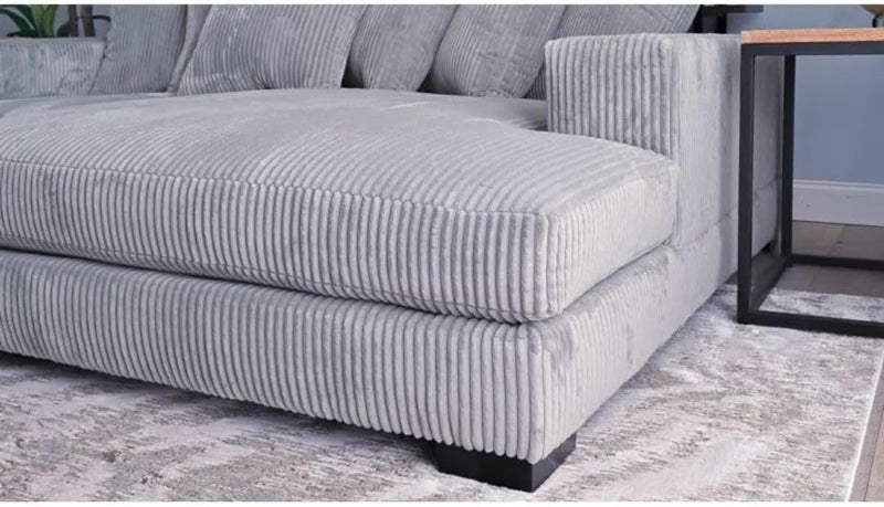 Comfynest Modern Corduroy Sectional Sofa with Chaise - Image 5