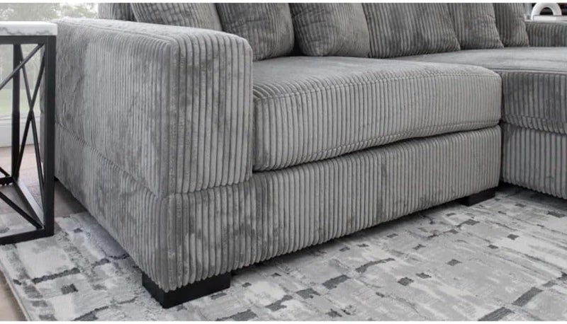 Comfynest Modern Corduroy Sectional Sofa with Chaise - Image 3