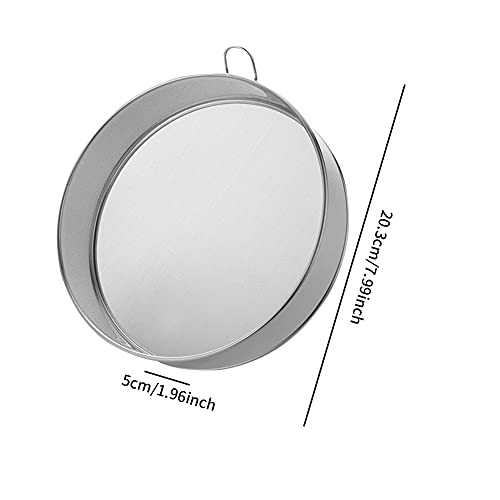 Melostu Stainless Steel Flour Sieve - Fine Mesh, 80 Mesh, Durable Professional Round (Silver) - Image 2