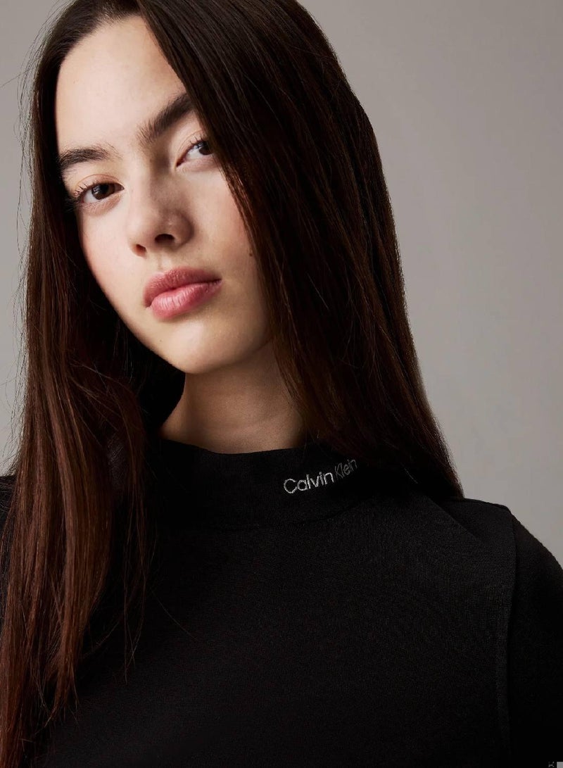 كالفن كلاين جينز فستان بأكمام طويلة من نسيج جيرسية ميلانو - Image 3