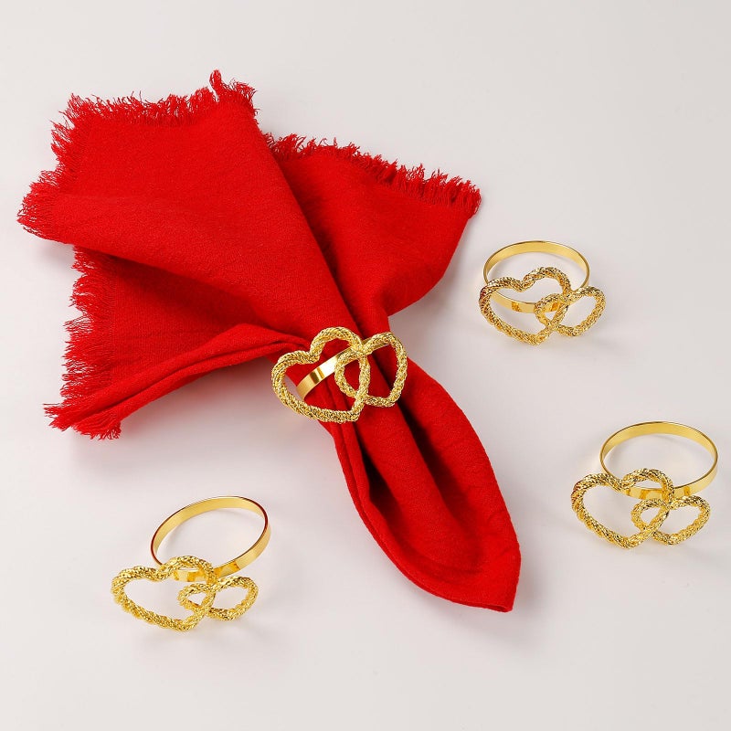 wonlex Easter Napkin Rings Set of 8, Bunny Napkin Ring Holders for Easter Celebration, Festive Rabbit Serviette Buckle Holder for Party Decorations, Ceremony Table Dinner - Image 1