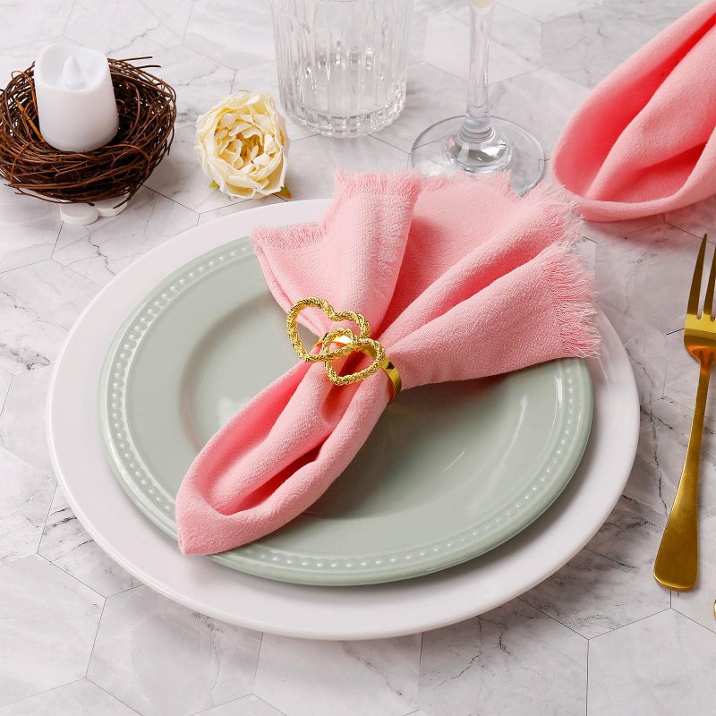 wonlex Easter Napkin Rings Set of 8, Bunny Napkin Ring Holders for Easter Celebration, Festive Rabbit Serviette Buckle Holder for Party Decorations, Ceremony Table Dinner - Image 2
