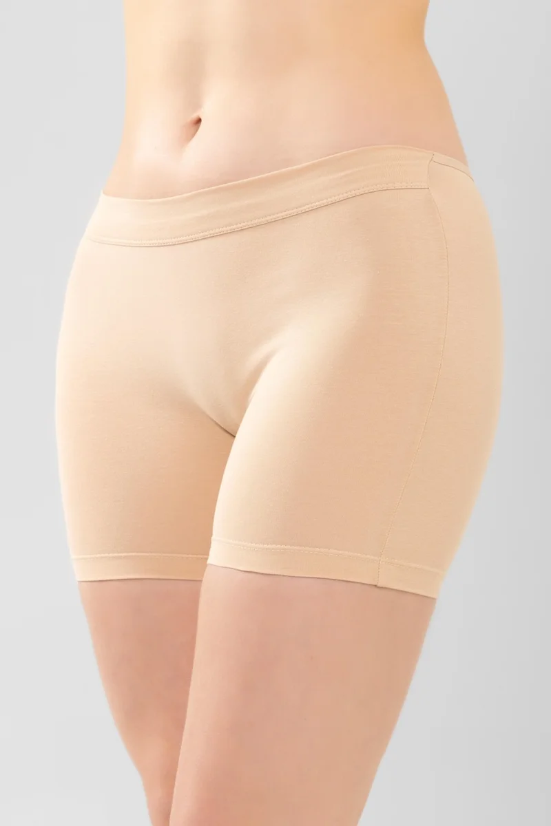 Baykar Women's Cotton Lycra Boxer Shorts Skin Color