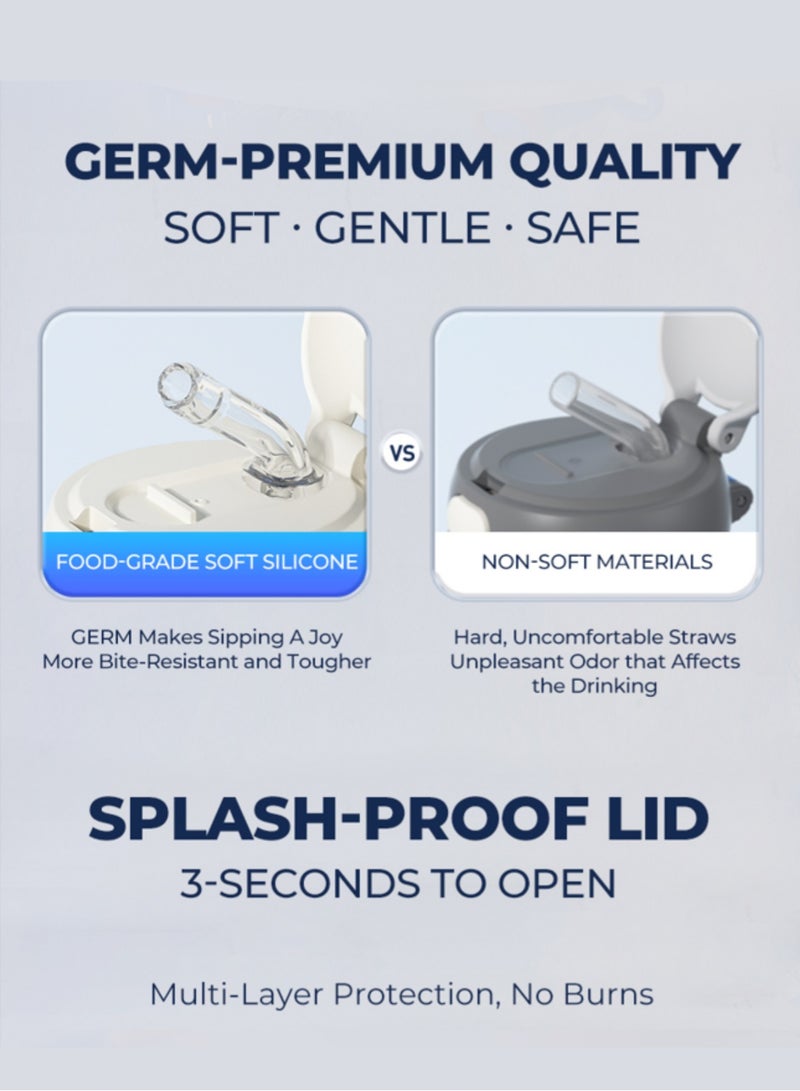 GERM Ultraman Zeta Red Vacuum Bottle 500ml | GERM Super Series Stainless Steel Thermos Flask with Mouthpiece | BPA-Free Hot & Cold Travel Bottle | Leak-Proof Kids & Adult Vacuum Cup | Official Tsuburaya Product  - Image 5