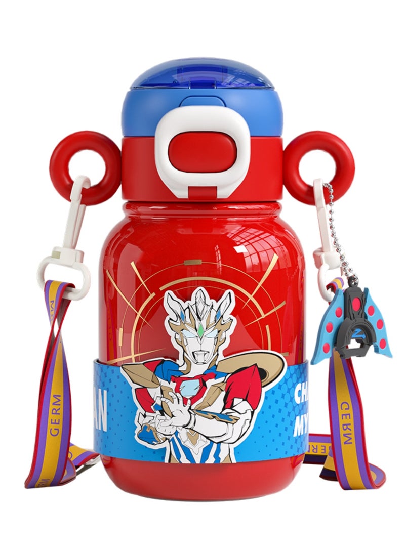 GERM Ultraman Zeta Red Vacuum Bottle 500ml | GERM Super Series Stainless Steel Thermos Flask with Mouthpiece | BPA-Free Hot & Cold Travel Bottle | Leak-Proof Kids & Adult Vacuum Cup | Official Tsuburaya Product  - Image 2