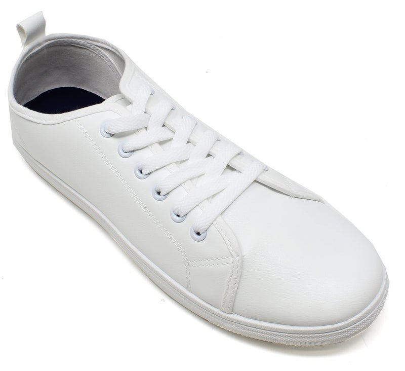 BCB Wear Flat Shoelaces 5/16" Wide Solid Colors Several Lengths For Sneakers and Shoes (White-36) - Image 3
